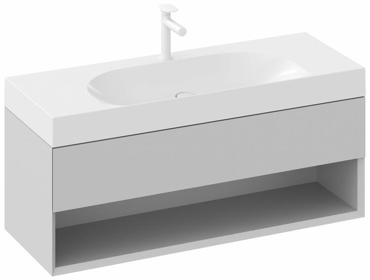 Umyvadlo Lite 120/80 S, s otvorem pro baterii, bez přepadu