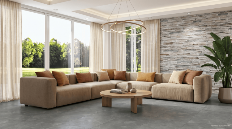 Velkoformátová dlažba imitace mramoru Pulpis Grey 60x120 cm matný povrch 1. jakost