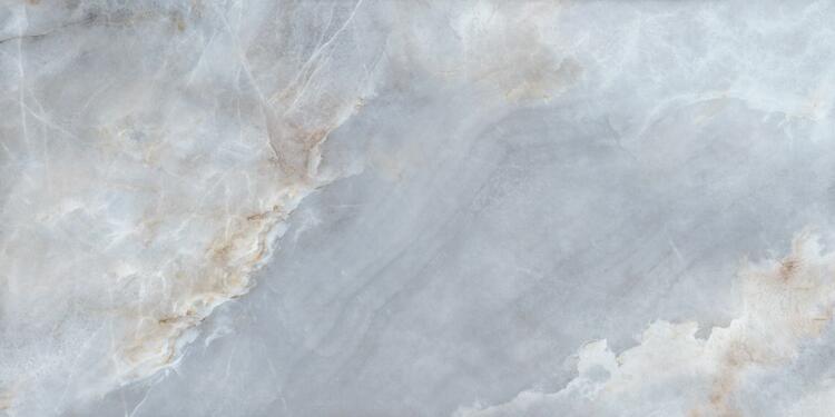 Velkoformátová dlažba imitace mramoru Otto Grey 60x120 cm lesklý povrch 1. jakost