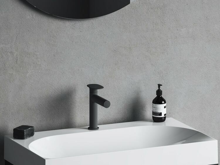SG 012.20BLM Umyvadlová stojánková baterie 190 mm bez výpusti, černá matná