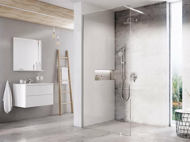 Walk-In Wall Set 120, lesk+transparent