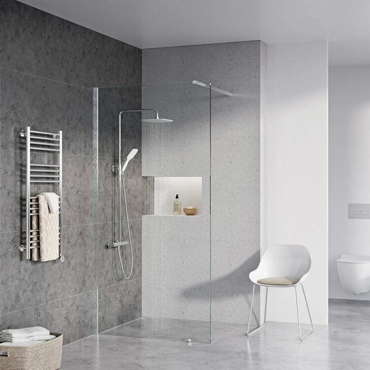 Walk-In Wall Set 120, lesk+transparent