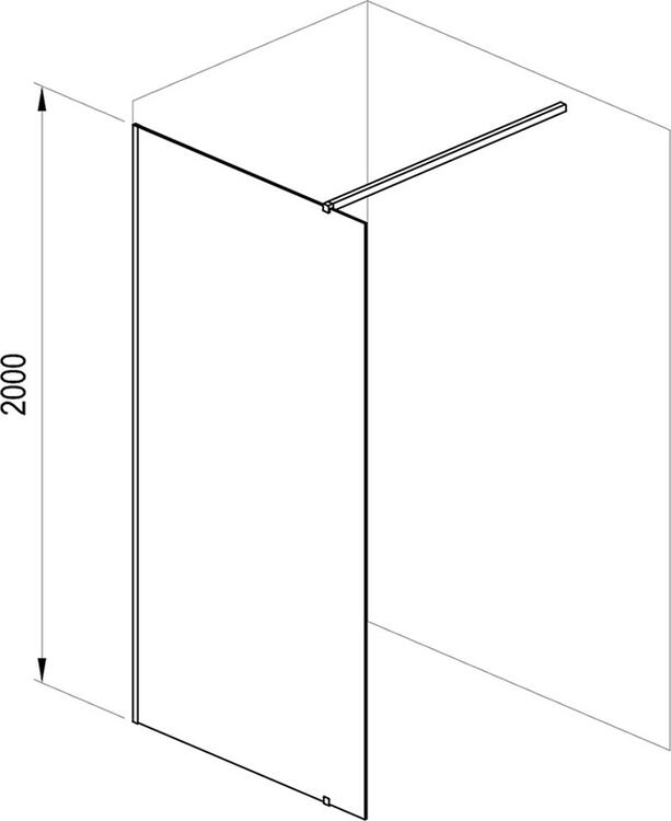 Walk-In Wall Set 140, lesk+transparent