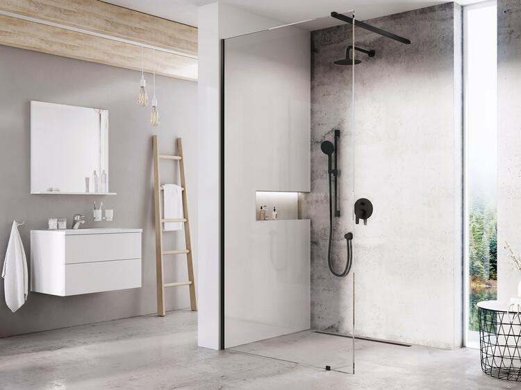 Walk-In Wall Set 60, černá+transparent