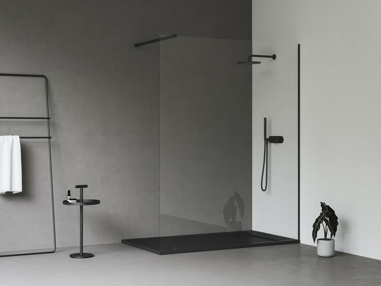 Walk-In Wall Set 140, černá+transparent