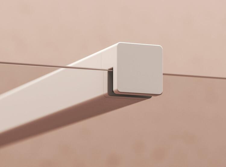 Walk-In Wall Set 120, bílá matná+transparent