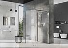 Walk-In Corner Set 120x80, černá+transparent