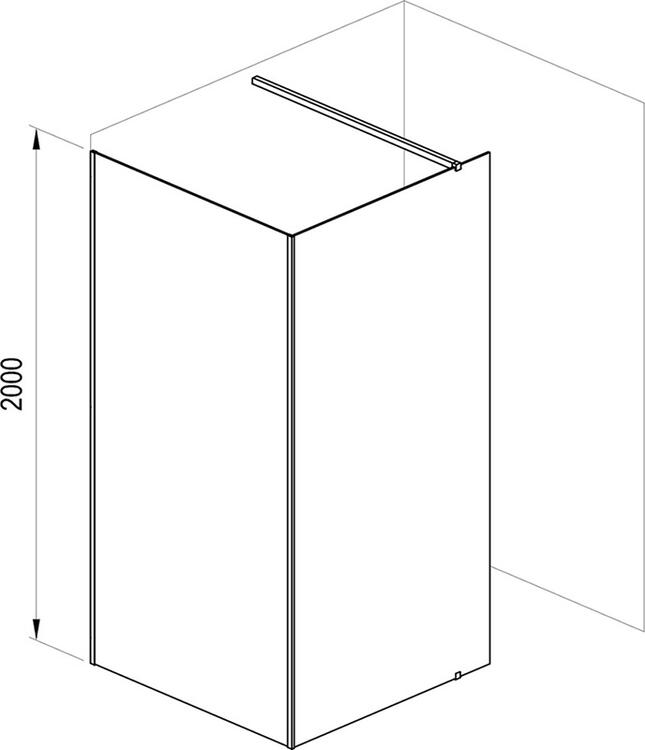 Walk-In Corner Set 110x80, bílá matná+transparent