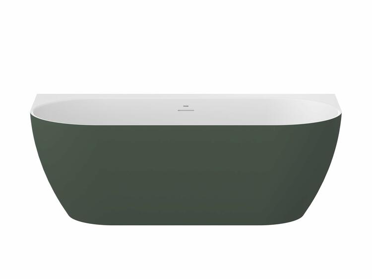 Vana Freedom Wall Tec 170x87, volně stojící, Grey Green/bílá, krytka odtoku bílá