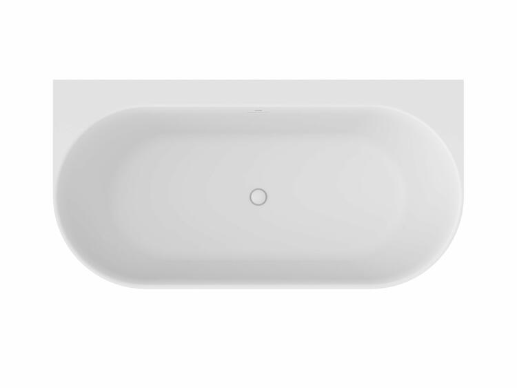 Vana Freedom Wall Tec 170x87, volně stojící, Deepsea Blue/bílá, krytka odtoku bílá/černá/chrom