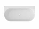 Vana Freedom Wall Tec 170x87, volně stojící, Smoke Grey/bílá, krytka odtoku bílá