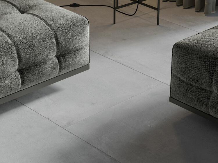 Velkoformátová dlažba imitace betonu Epoch Silver 60x120 cm matný povrch 1. jakost