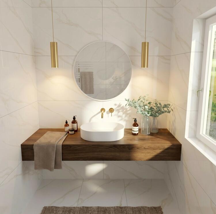 Velkoformátová dlažba imitace mramoru Venezia Gold 60x120 cm