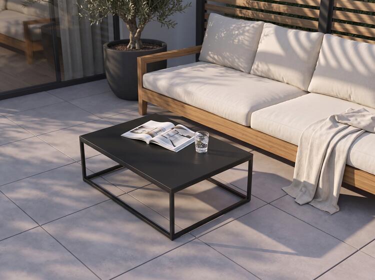 2cm dlažba na terasu imitace betonu Cemento Sand 60x60x2 cm