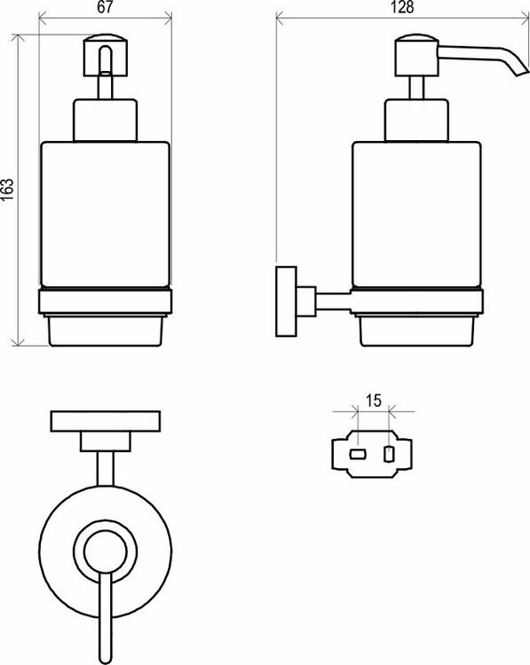 RAVAK Chrome dávkovač na mýdlo (sklo) CR 231 (X07P223)