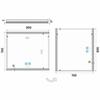 Bílé obdélníkové zrcadlo s LED osvětlením 80×70 cm – Nimco ZP 12003VX