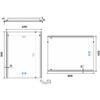 Bílé obdélníkové zrcadlo s LED osvětlením 60×80 cm – Nimco  ZP 17002VX