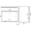 Bílé obdélníkové zrcadlo s LED osvětlením 120×70 cm  – Nimco ZP 12006VX