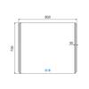 Bílé obdélníkové zrcadlo s LED osvětlením 80×70 cm – Nimco  ZP 17003VX