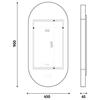 Bílé oválné zrcadlo s led osvětlením 45×90 cm – Nimco ZPB 32003LVX-05