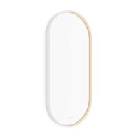 Bílé oválné zrcadlo s LED osvětlením 50×100 cm – Nimco ZPB 32004LVX-05 | Více -