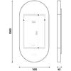Bílé oválné zrcadlo s LED osvětlením 50×100 cm – Nimco  ZPB 32004LVX-05