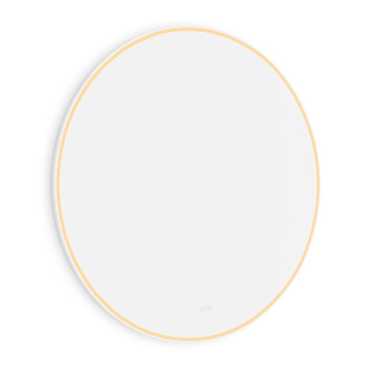 Bílé kulaté LED zrcadlo s osvětlením průměr 100 cm – Nimco ZPB 28004RVX-05