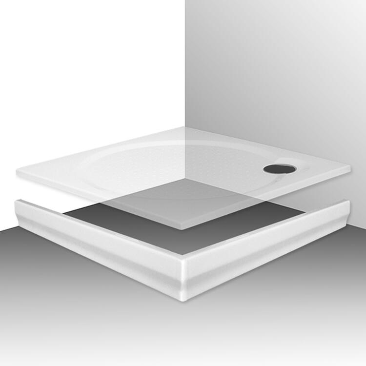 Čtvercová sprchová vanička 100×100 bílá – Roth MACAO-M 8000155