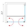 Obdélníkový sprchový kout Stříbro+Transparent+Intimglass – Roth TCB/900+TCN2/1200