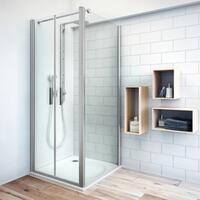 Obdélníkový sprchový kout Stříbro + Transparent + Intimglass – Roth TCB/800+TCN1/1200 | Více - 