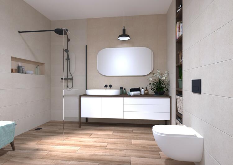 Obklad do koupelny nebo kuchyně barevný Uma Beige 30x60 cm 1. jakost