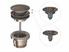 Umyvadlová pileta ClickClack/pevná, grafit kartáčovaný | Více - 