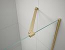 TRINITY GOLD MATT čtvercový sprchový kout 1100x1100mm, rohový vstup, čiré sklo