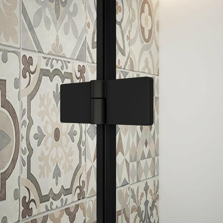TRINITY BLACK čtvercový sprchový kout 1100x1100mm, rohový vstup, matné sklo