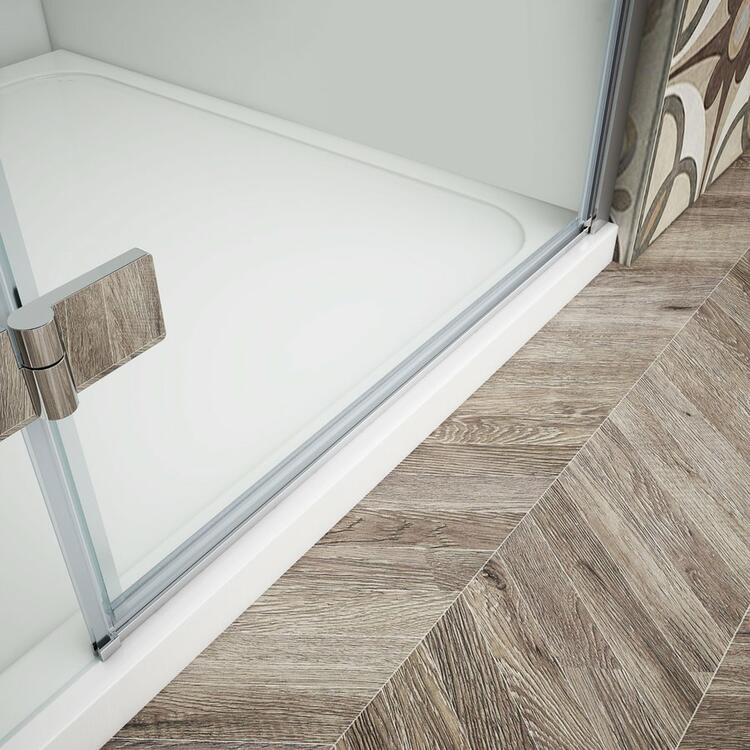 TRINITY CHROME čtvercový sprchový kout 1100x1100mm, rohový vstup, matné sklo