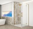 TRINITY GOLD MATT čtvercový sprchový kout 1200x1200mm, rohový vstup, čiré sklo
