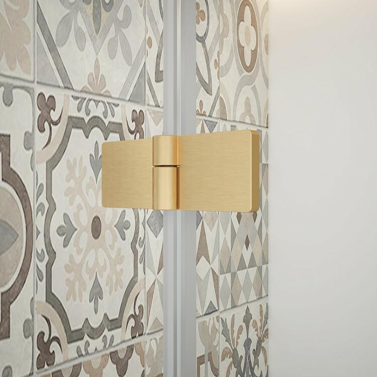TRINITY GOLD MATT čtvercový sprchový kout 800x800mm, rohový vstup, čiré sklo
