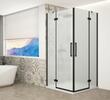 TRINITY BLACK čtvercový sprchový kout 800x800mm, rohový vstup, matné sklo