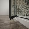 TRINITY BLACK čtvercový sprchový kout 800x800mm, rohový vstup, matné sklo