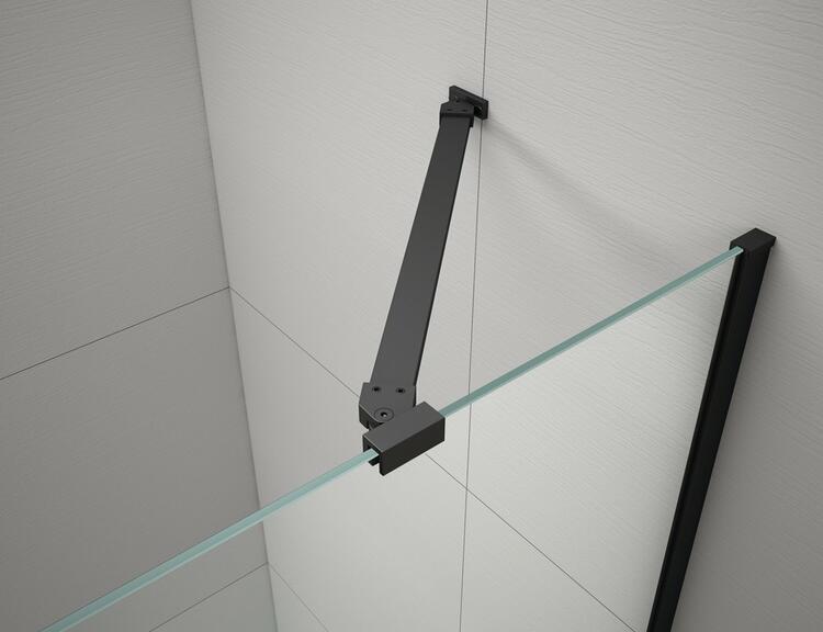 TRINITY BLACK čtvercový sprchový kout 900x900mm, rohový vstup, matné sklo