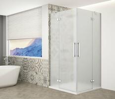 TRINITY CHROME čtvercový sprchový kout 900x900mm, rohový vstup, matné sklo | Více - 