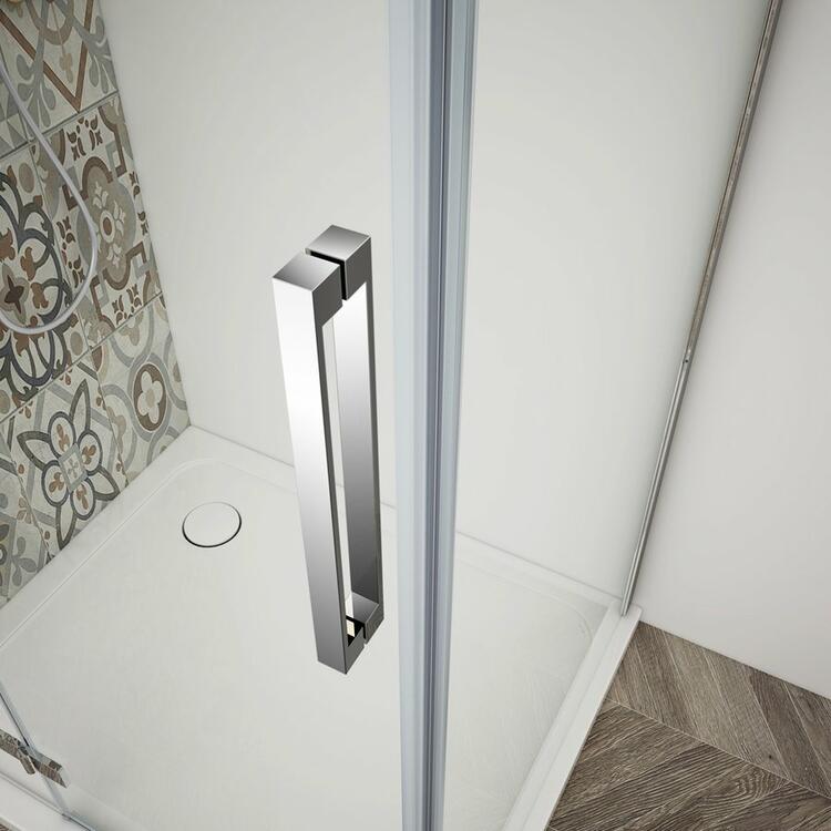 TRINITY CHROME čtvercový sprchový kout 900x900mm, rohový vstup, matné sklo