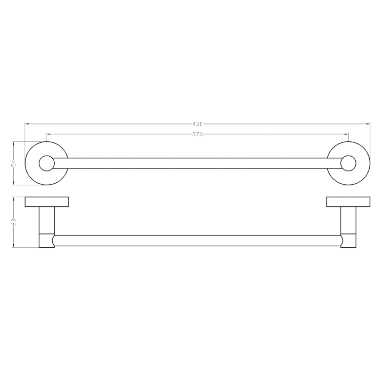 Magnetický držák ručníků 43cm