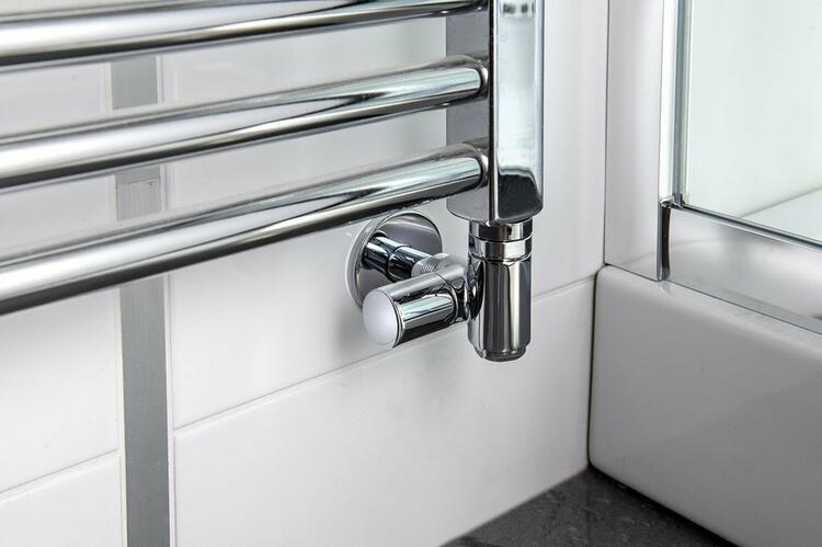 CORNER COMBI SIMPLY připojovací sada ventilů triaxiální, pravé provedení, chrom