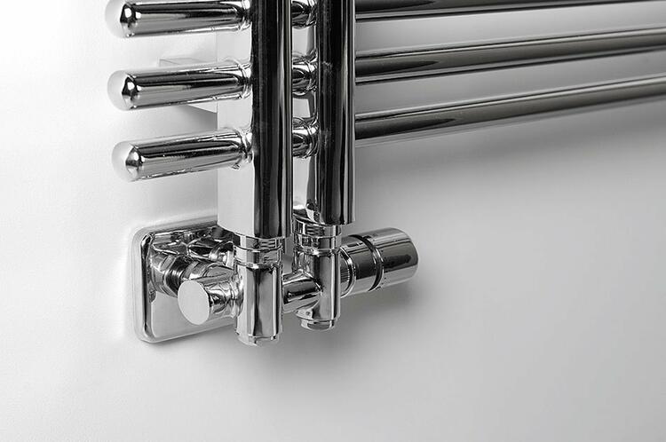 TWIN COMBI připojovací sada ventilů termostatická pro středové připojení, pravá, chrom