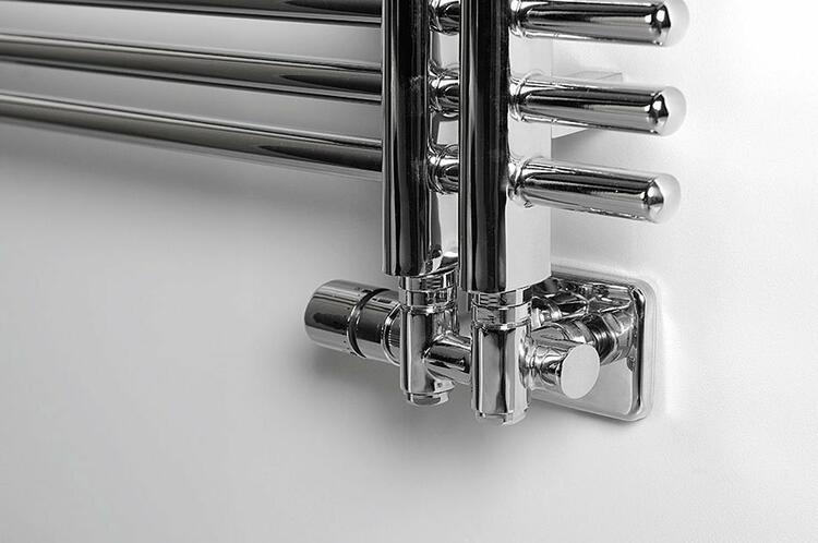 TWIN COMBI připojovací sada ventilů termostatická pro středové připojení, levá, chrom