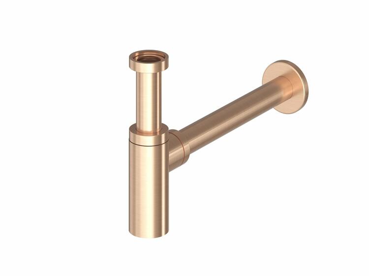 Umyvadlový sifon, růžové zlato kartáčované
