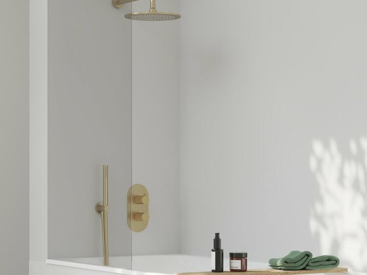 ES 067.60GLB.O3.RB07C Termostatická podomítková baterie 3-cestná bez tělesa, Gold Brushed