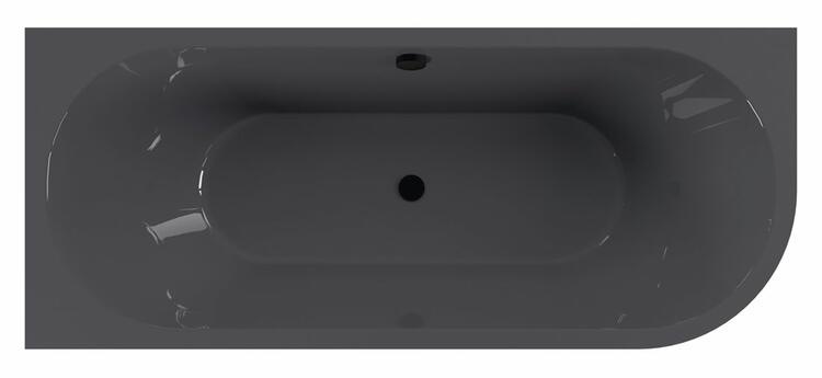 VIVA L MONOLITH asymetrická vana 180x75x60cm, šedá