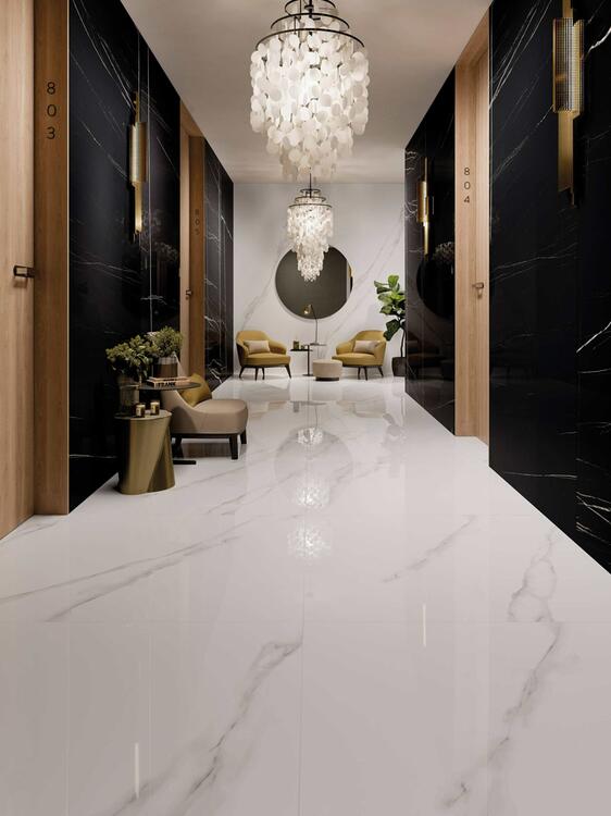 Dlažba imitace mramoru Jewels Statuario Venato 60x60 cm (JW 14)